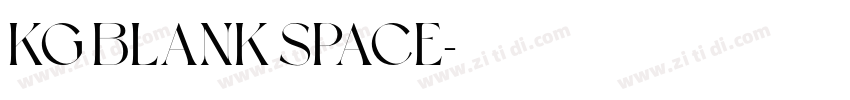 KG Blank Space字体转换